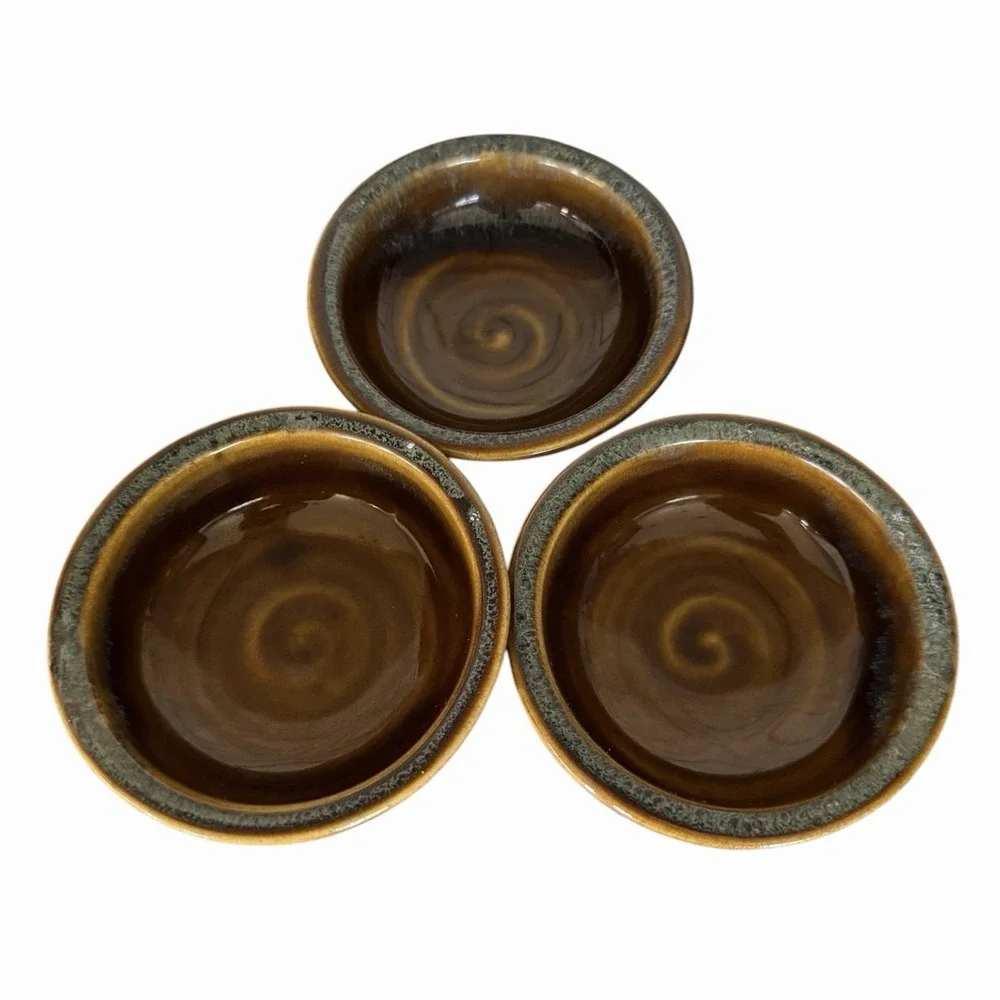 Neher Clay Pottery Set Of 3 Small Glazed Bowls 4